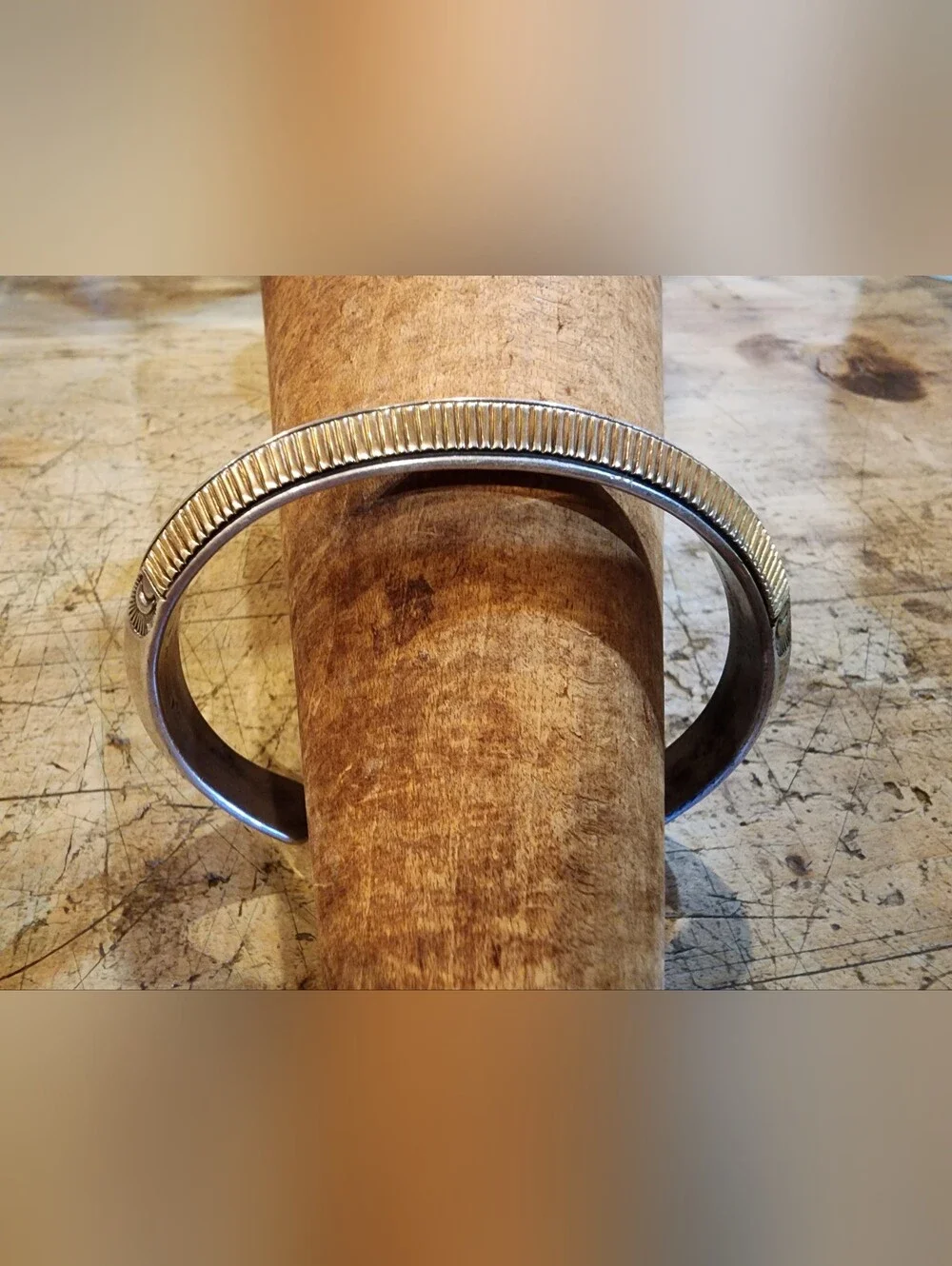 Geneva Ramone Navajo 14K Gold & Sterling Silver Cuff Bracelet
